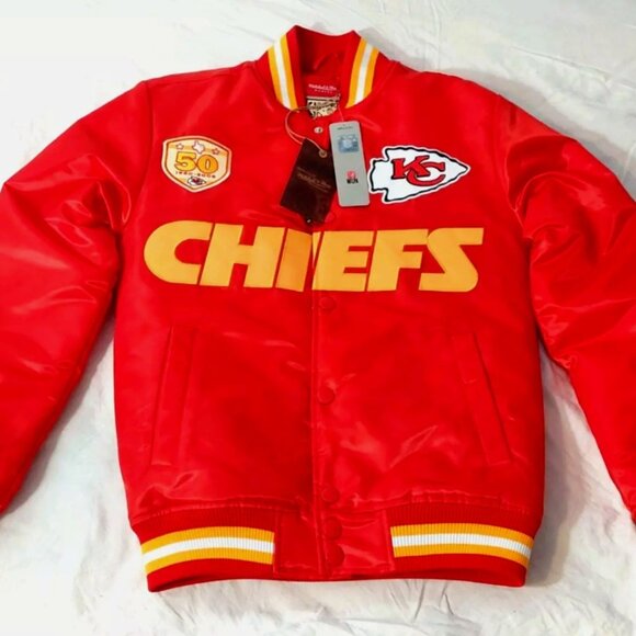 NWT Kansas City Chiefs Women's XS  Coaches Puffer Jacket Mitchell & Ness NFL - Picture 1 of 10